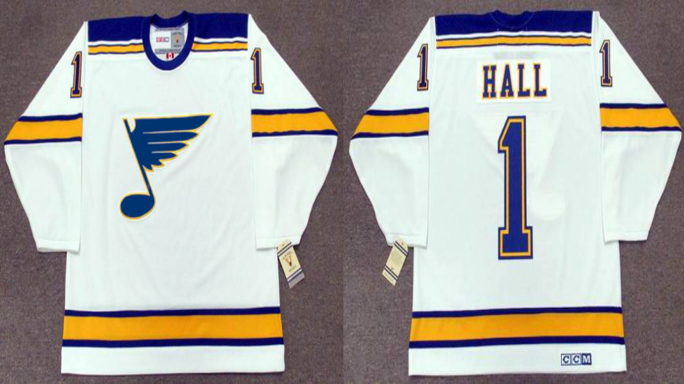 2019 Men St.Louis Blues #1 Hall white CCM NHL jerseys